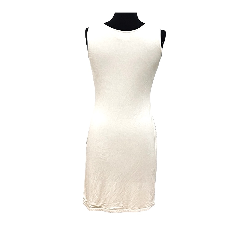 Calvin Klein Sequin front Stretch Sheath Dress Crème/Off White Size 6 - Picture 4 of 13